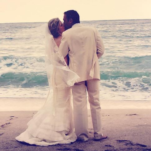 Michael David Gershenson with his wife Kate Bolduan on their wedding day